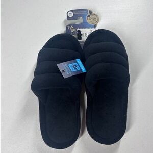 Isotoner Signature Women's Large‎ Black Memory Foam Slippers Size 8.5-9 NEW